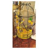 Birdcage with Wrought Iron Stand