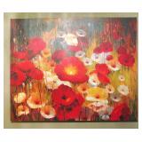 Acrylic on Canvas Field of Poppy