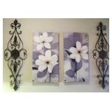 Wrought Iron - Acrylic on Canvas Daisy Grouping