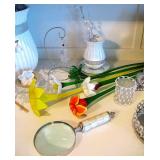 Mosaic Magnifying Glass - Art Glass Flower Stems