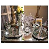 Crystal and Mirrored Vanity Sets