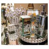 Crystal and Mirrored Vanity Set