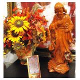 Hand Carved Wood Statue of Jesus