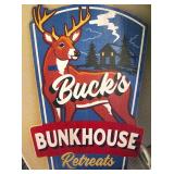 Large Vintage Look Wood Sign - Minus the blue tape