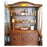 Small Wood Detailed Hutch - Perfect size for moving!