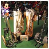Vintage Golf Clubs with Carts