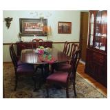 Beautiful Dining Table with 6 Chairs 2 Leaves Complete with Table Covers