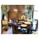 Vintage Antique Extendable Dining Table with 4 Matching Chairs in Pristine Condition