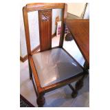 Vintage Antique Extendable Dining Table with 4 Matching Chairs in Pristine Condition