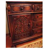 Gorgeous Solid Wood Ornately Carved Buffet
