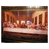 Davinci Reproduction Last Supper Print in Beautiful Ornate Frame