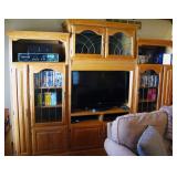 Oak Wood 3 Piece Entertainment Center for Lg TV