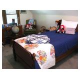 Solid Mahogany Wood Twin Bed