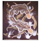 Danny Eastwood Aboriginal Art Australia Platypus Mother & Child Playing