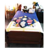 Solid Mahogany Wood Matching Twin Beds