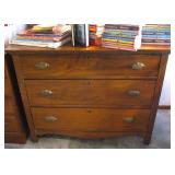 Antique Traditional Oak 3 Drawer Dresser