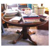 Solid Oak Claw Foot Round Table