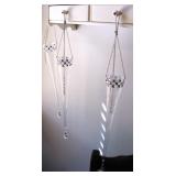 Crystal and Glass Hanging Sconces