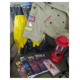 Boat Paddles / Coleman Lantern / Vintage Boy Scout Shirt