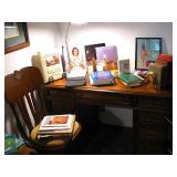 Vintage Desk / Antique Chair / Books