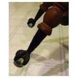 Mahogany Claw Foot Piano Stool