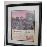 Locomotive Advertisement Framed