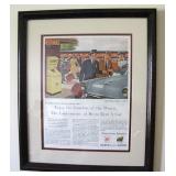 Hertz Rental Car Advertisement Framed