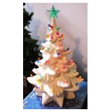 Vintage Ceramic Christmas Tree Lamp