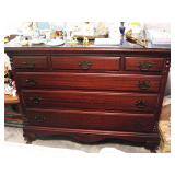 Mahogany 6 Drawer Chest Dresser