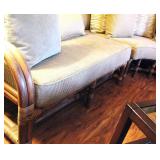 McGuire 5pc Wood Rattan Boho Corner Sectional. This is like new hardly if ever used