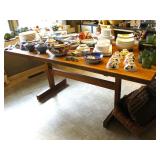 Solid Wood Farmhouse Table Very Nice!
