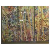 Signed and Numbered Large Bamboo Framed Art
