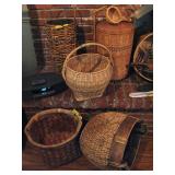 Many Nice Woven Wood Baskets Throughout the Home