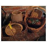 Many Nice Woven Wood Baskets Throughout the Home