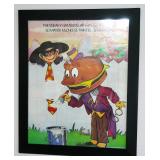 Vintage Hamburglar Poster Framed