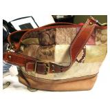 Coach Leather and Canvas Shoulder Bag