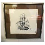 Signed Pencil and Ink