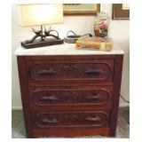 Antique Marble Top Chest of Drawers