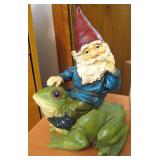 Large Gnome Riding a Frog 