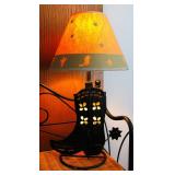 Metal Boot and Spur Western Lamp