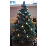 Vintage Ceramic Christmas Tree Lamp