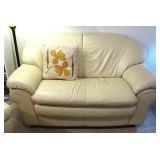 Matching White Leather Loveseat