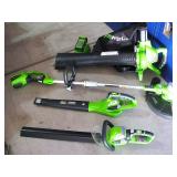 Greenworks 40V Cordless String Trimmer - Vacuum - Blower and Hedge Trimmer with Battery & Charger