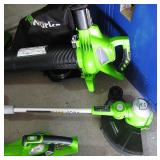 Greenworks 40V Cordless String Trimmer - Vacuum - Blower and Hedge Trimmer with Battery & Charger
