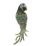 Rhinestone Parrot Brooch