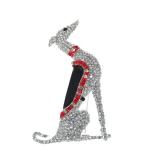 Rhinestone Greyhound Brooch