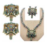 Heidi Daus Elephant Necklace & Matching Earrings