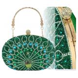 Crystal Rhinestone Peacock Purse