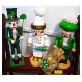 Nutcrackers - Steinbach Nutcracker with Hang Tag - Steinbach Chubby Irish Santa Nutcracker Made in G