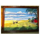 Farm Painting 38.5 inches x 27 inches